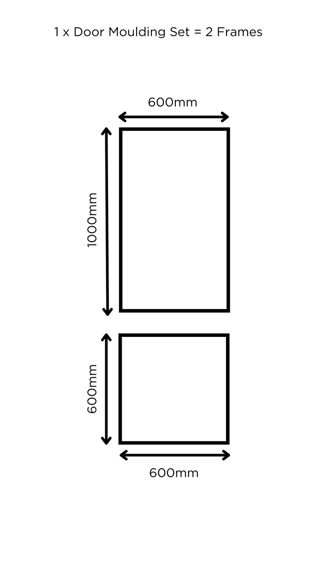 Peel & Stick Door Moulding Set